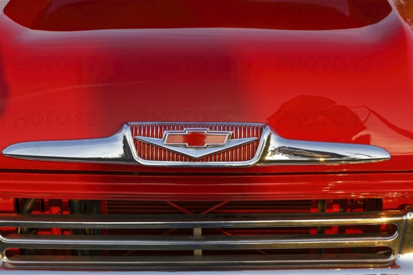 Automobile, red vintage truck, Province of Quebec, Canada, North America