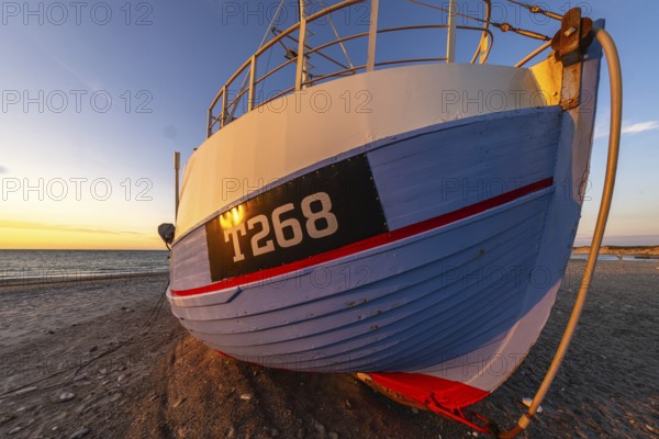 Evening at Vorupör harbour, Thy, Jutland, Denmark, Europe