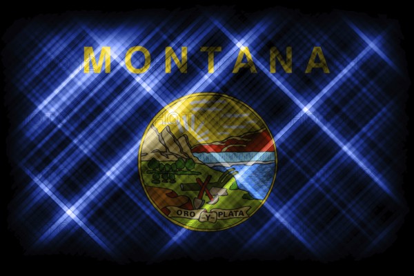 Montana state flag, Montana flag background modern flag