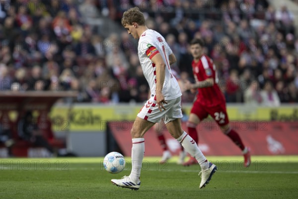 (DFL/DFB REGULATES PROHIBIT ANY USE OF PHOTOGRAPHS AS IMAGE SEQUENCES AND/OR QUASI-VIDEO), RheinEnergieStadion, Cologne, North Rhine-Westphalia, Timo Hübers (1.FC Köln, Defence, #4), 2nd Bundesliga, 1.FC Köln, Fortuna Düsseldorf 1895 on 23/02/2025 at RheinEnergieStadion in Cologne Germany