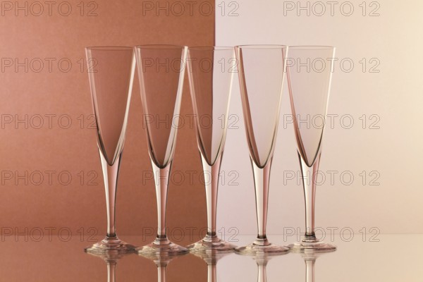 Glasses of water on the glass table