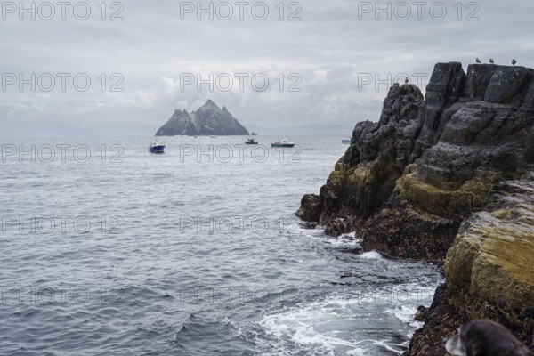 Visitor disembarkation port, Skellig Michael island, Mainistir Fhionáin (St. Fionan?s Monastery), county Kerry, Ireland, United Kingdom, Europe