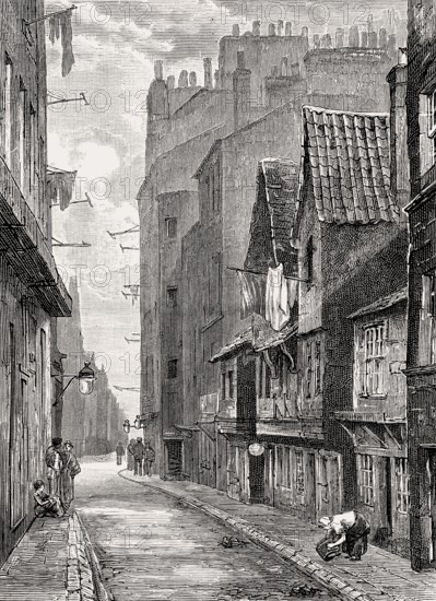East End of the Cowgate, Edinburgh, Scotland, 19th century