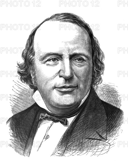 Jean Louis Rodolphe Agassiz, 1807 – 1873, a Swiss-born American biologist and geologist, scholar of Earth's natural history