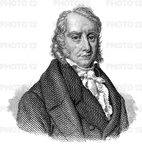 Portait of Henri-Benjamin Constant de Rebecque or Benjamin Constant, 1767 - 1830, a Swiss-born French politician, writer on politics and religion, Portrait von Benjamin Constant, oder Henri-Benjamin Constant de Rebecque, 1767 - 1830, ein frankophoner Schriftsteller, liberaler Politiker und Staatstheoretiker Schweizer Herkunft