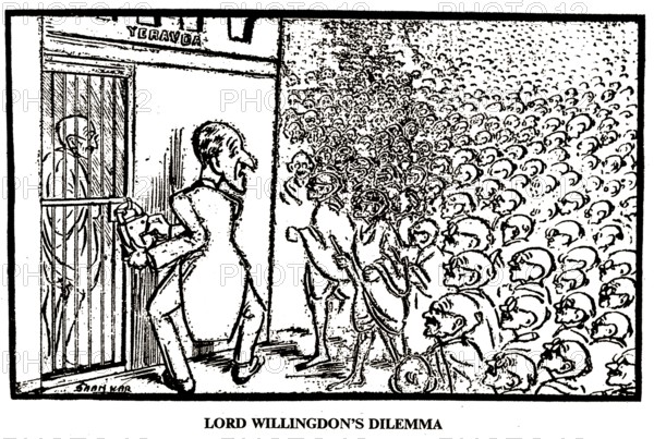 Lord Willingdon Mahatma Gandhi in Yerwada Prison thousands Gandhi by Shankar, India, Asia, 1933, Asia