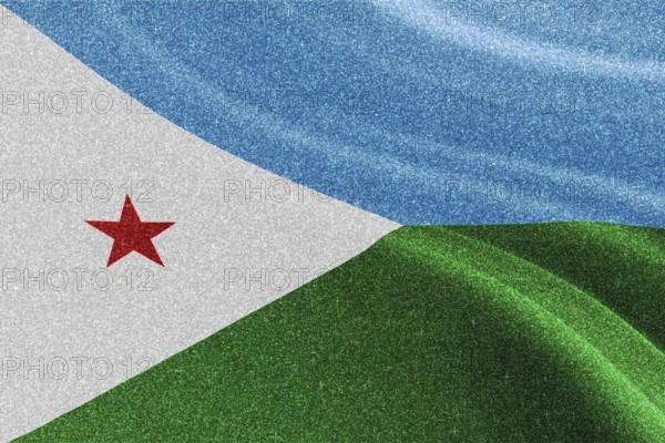 Djibouti glitter flag, national flag, glittering flag sparkle background