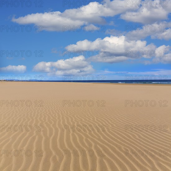 Canet de Berenguer beach in Valencia in a sunny day at mediterranean Spain