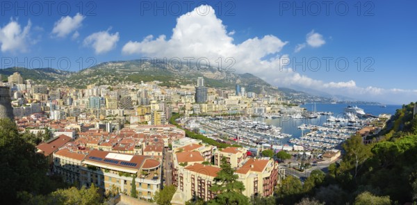 High angle view on Port Hercules in Monaco