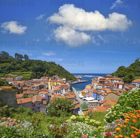 Cudillero village in Asturias from Spain