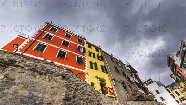 Picturesque and romantic village of Manarola with colourful houses at CinqueTerre, Liguria, Italy, Europe