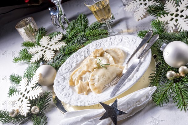 Traditional christmas pierogi