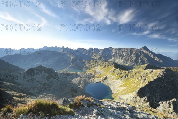 Valley of Five Ponds in the Tatra Mountains at sunrise, Poland, Europe