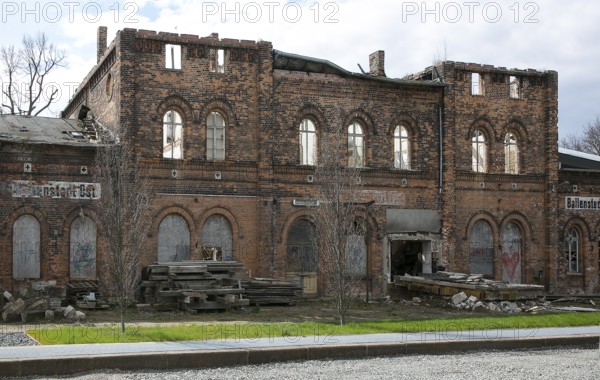 Ballenstedt East Harz district ruinous station building picture no. 1508 on the disused Frose-Gernrode line