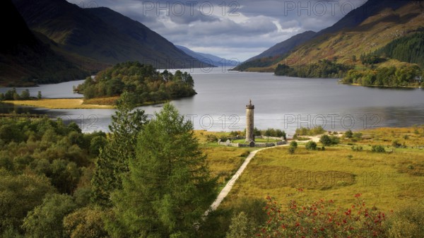 Europe, Scotland, Great Britain, England, Landscape, Glenfinnan Monument, Glenfinnan