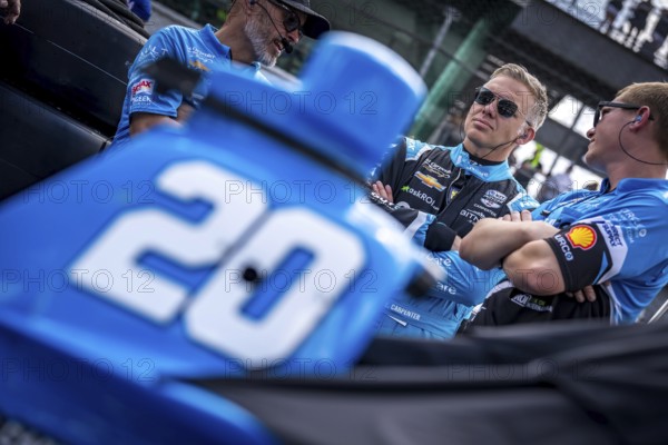 ED CARPENTER (20) of Indianapolis, Indiana prepares to qualify for the 108th Running of the Indianapolis 500 at the Indianapolis Motor Speedway in Speedway, IN