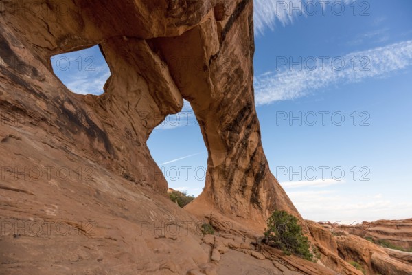 Great view on the Partition Arch in the Arches National Park, USA, North America