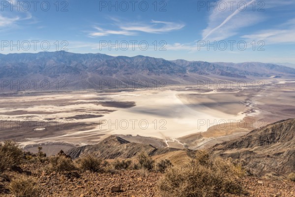 Great view from Dante's View over the Badwater Basin, Death Valley in the USA