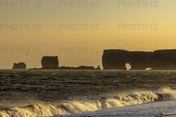 Black beach Reynisfjara, south coast, Iceland, Europe