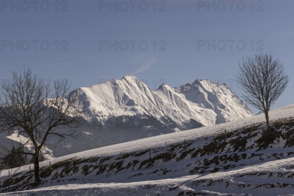Landscape panorama, Winter, Pinzgau, Mountains, Steinernes Meer