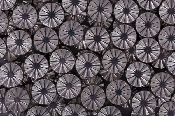 Silver beads close-up on a background
