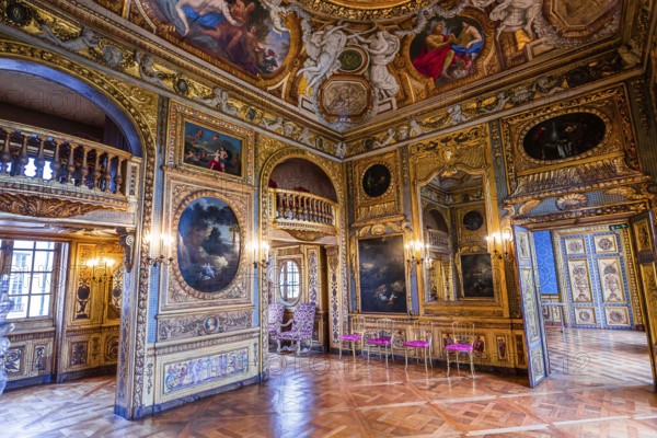 PARIS, FRANCE, OCTOBER 12, 2019 : interiors and decors of the hotel de Lauzun, october12, 2019, in Paris, France, Europe