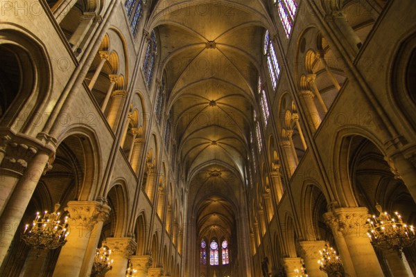 Cathedral Notre-Dame de Paris, interior view