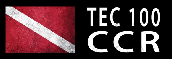 Tec 100 CCR, Diver Down Flag, Scuba flag, Scuba Diving