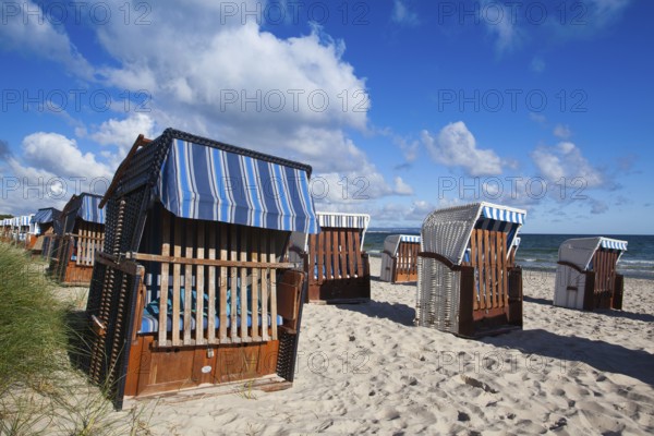 Morning on the beach in Binz, Ruegen Island, Germany, Europe