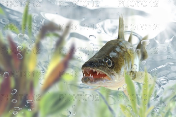 Zander under water