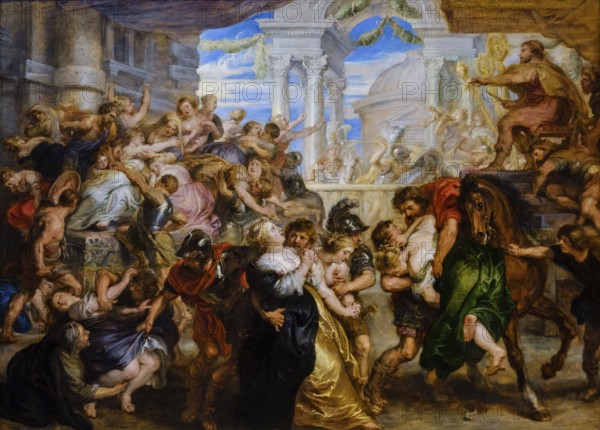 Peter Paul Rubens, The Rape of the Sabine Women, oil on canvas, National Gallery, London, England, Great Britain