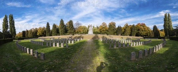 Anderlecht, Brussels, Belgium, 10 11 2018: Memorial sign and graveyards of the world war, Europe