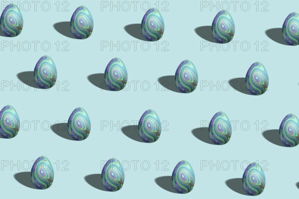 Colorful Easter egg pattern made, Happy Easter, Minimal Easter concept