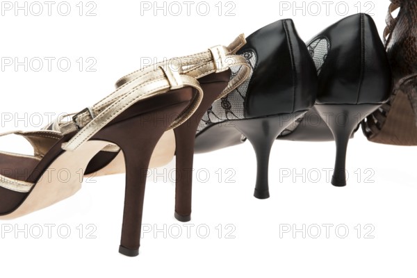 Many different shoes for woman. Elegant and erotic high heels. Austria