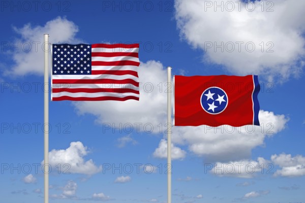 The flag of the USA and Tennessee, Studio