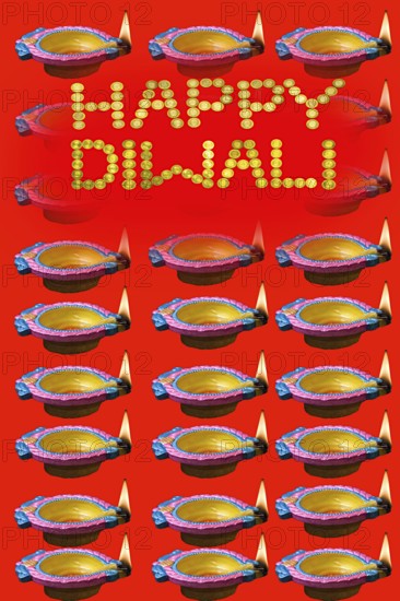 Diwali greeting card, Mumbai, Maharashtra, India, Asia
