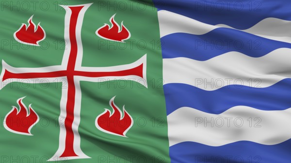 Mayaguez City Flag, Country Puerto Rico, Closeup View