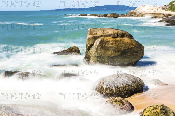 Beach in Balneario Camboriu, Santa Catarina, Brazil. Estaleirinho Beach