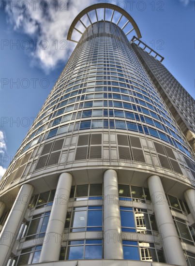 Modern Bank Skyscraper - HDR version, Frankfurt, Hesse, Germany Frankfurt, Germany, Europe