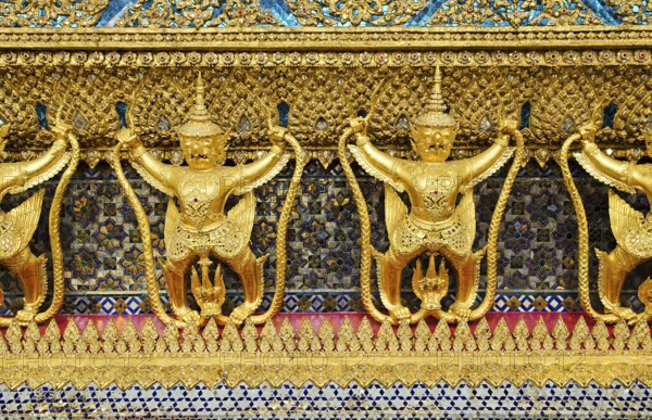Temple decoration in grand palace of bangkok thailand