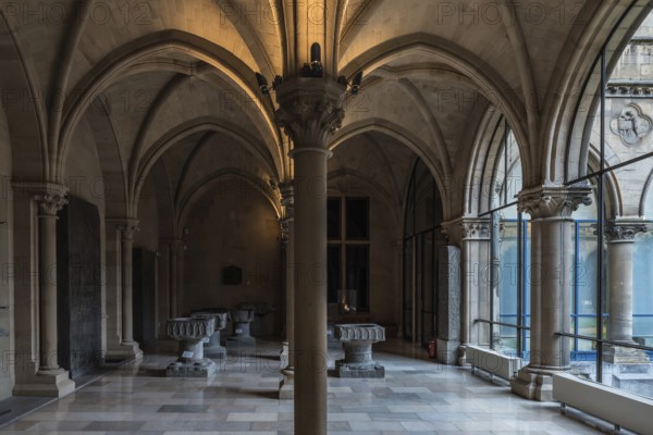 Brussels, Belgium, 11 11 2018, Neo classical hall with columns and arches at the Royal museum of Art and History, Europe
