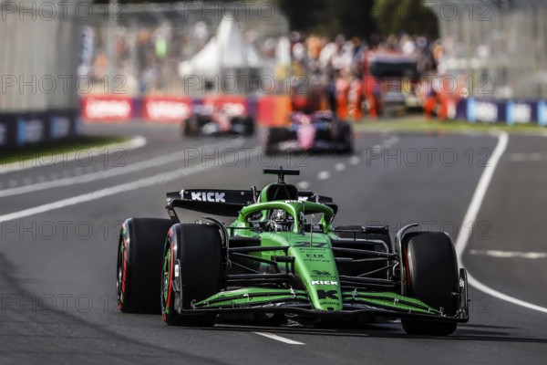 MELBOURNE, AUSTRALIA - MARCH 14: Nico Hulkenberg of Germany drives the Stake F1 Team Kick Sauber C45 during second practice in the 2025 Australian Grand Prix at Albert Park in Melbourne, Australia, Oceania