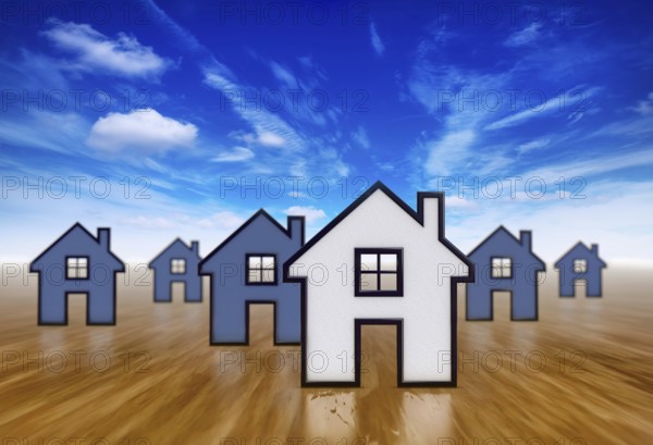 3D rendering of an real estate concept