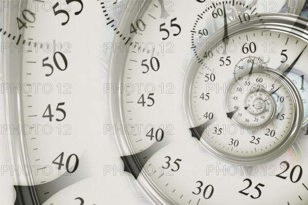 Droste effect background. Abstract design for concepts related to time, deadline and business