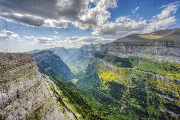 The beautiful Ordesa Valley in the Spanish Pyrenees