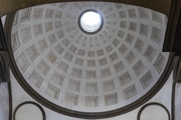 Florence, Italy - circa July 2021. Medici Chapels interior - Cappelle Medicee. Michelangelo Renaissance art