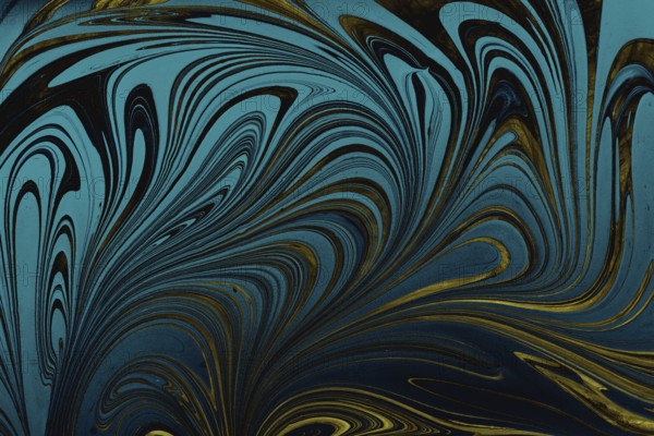 Ebru marbling handmade art, traditional Ebru technique. abstract background of marble liquid ink art
