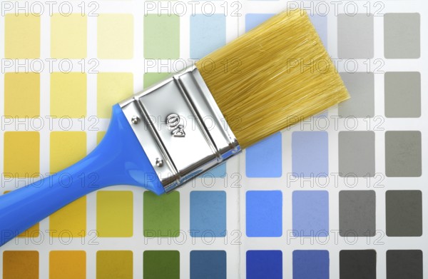 Paintbrush on color palette
