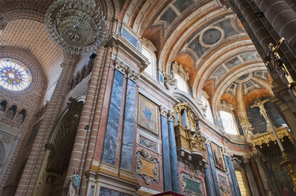 Santa Maria Cathedral, Gothic central nave, Evora, Alentejo, Portugal, Nave, Europe