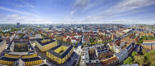 panoramic view at the city center of copenhagen